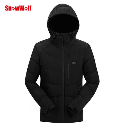 Men Winter Outdoor USB Infrared Heating Hooded Jacket - Survivors City